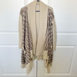 Hinge Open Front Cardigan Brown